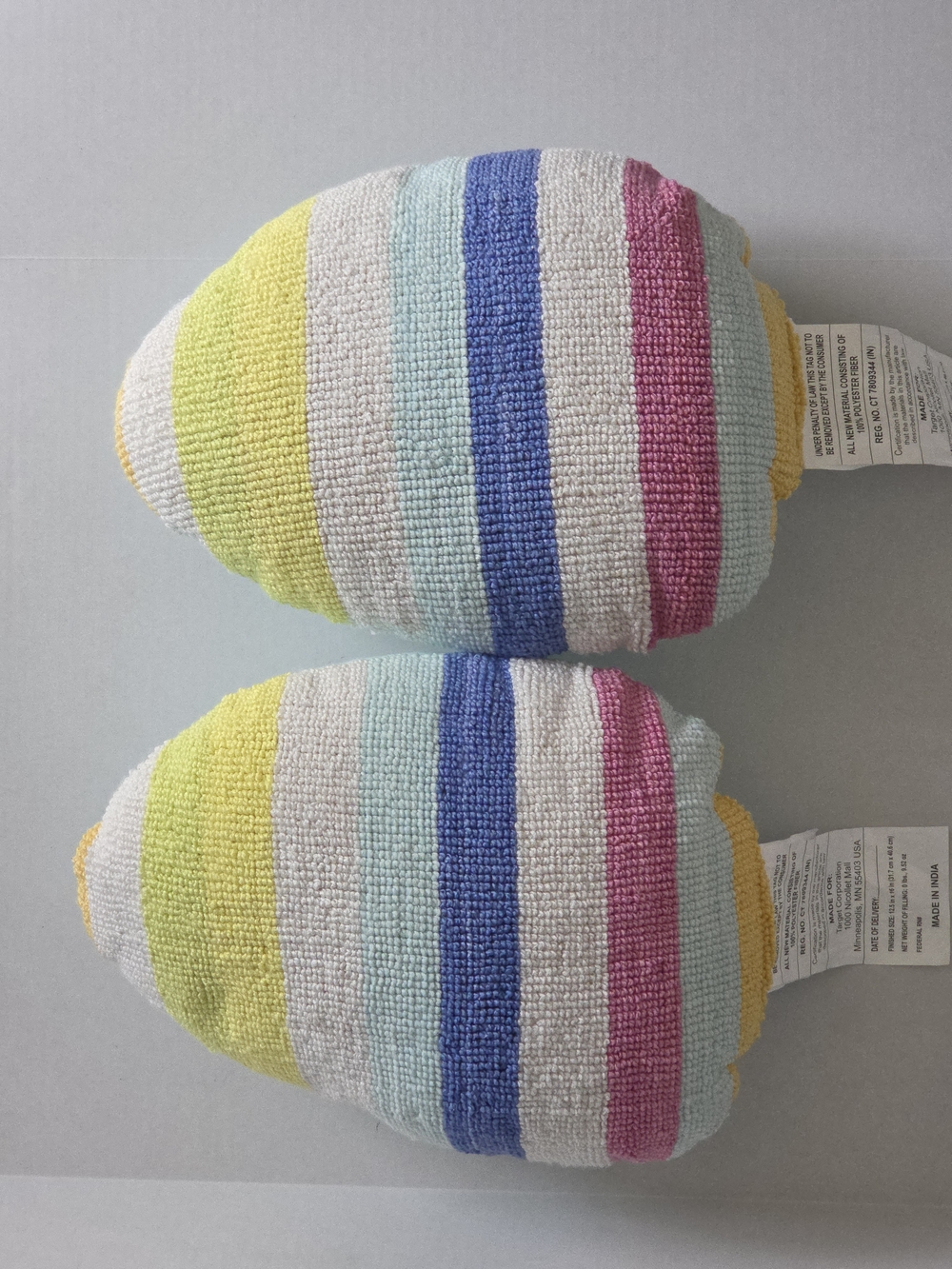 Set of 2 Room Essentials Striped Pastel Pillows